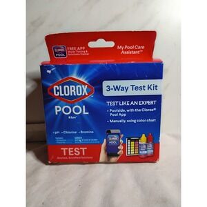 Clorox Pool and Spa 3-Way Water Test Kit pH Chlorine Bromine with Case